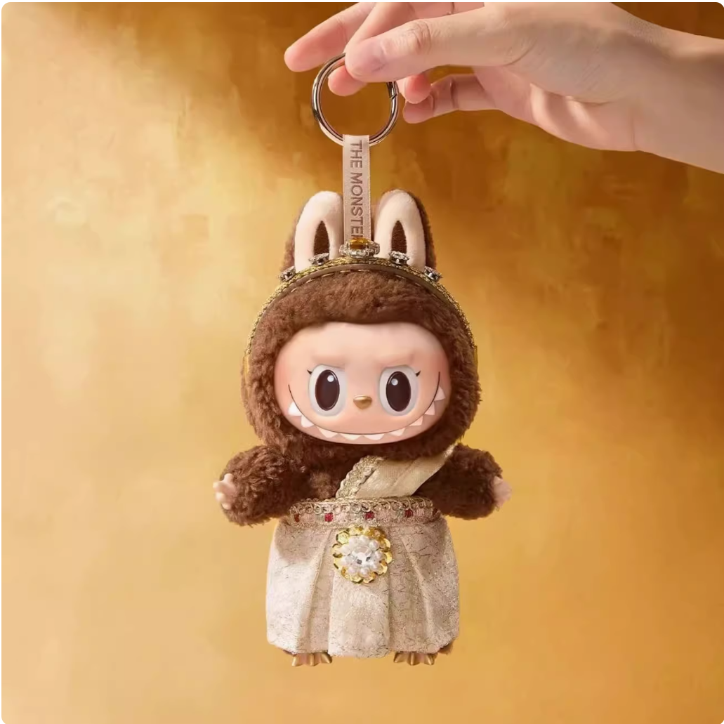 POPMART Labubu Thai Limited Edition Pullabu Rubber Toy Fur Wall Hanging Hand Puppet Set